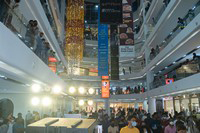 Anubhavinchu Raja Movie 3rd Song Launch at AMB Mall